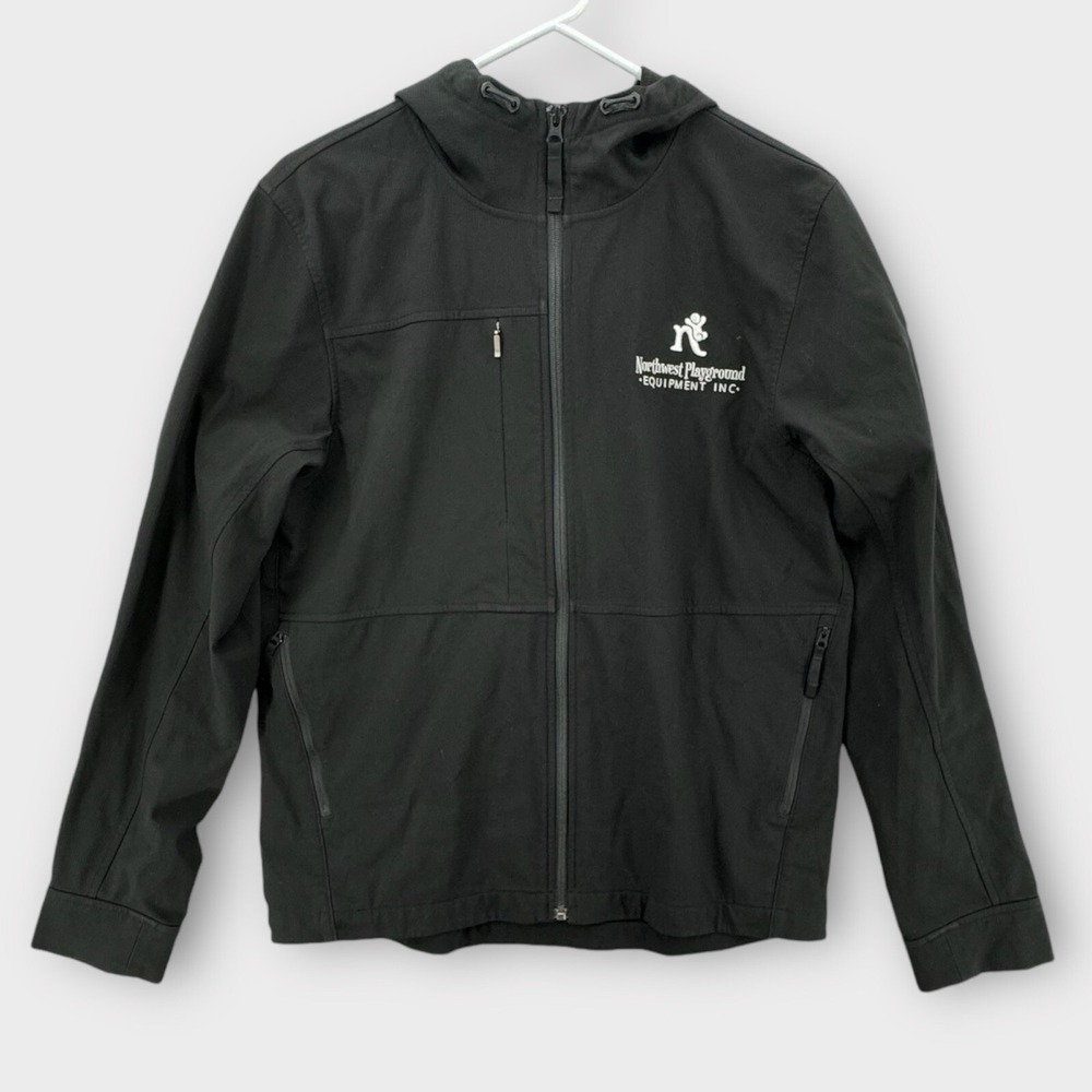 The North Face‎ Jacket Mens Medium Softshell Black Zipper Casual Perform Hooded
